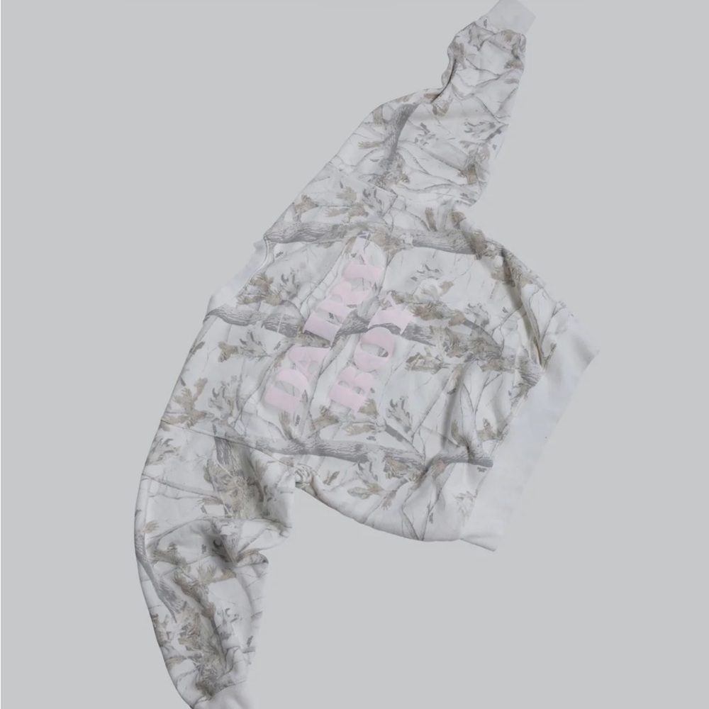 NWT Dairy Boy Woodland Camo Crewneck Pink Puff Logo - SOLD OUT ONLINE